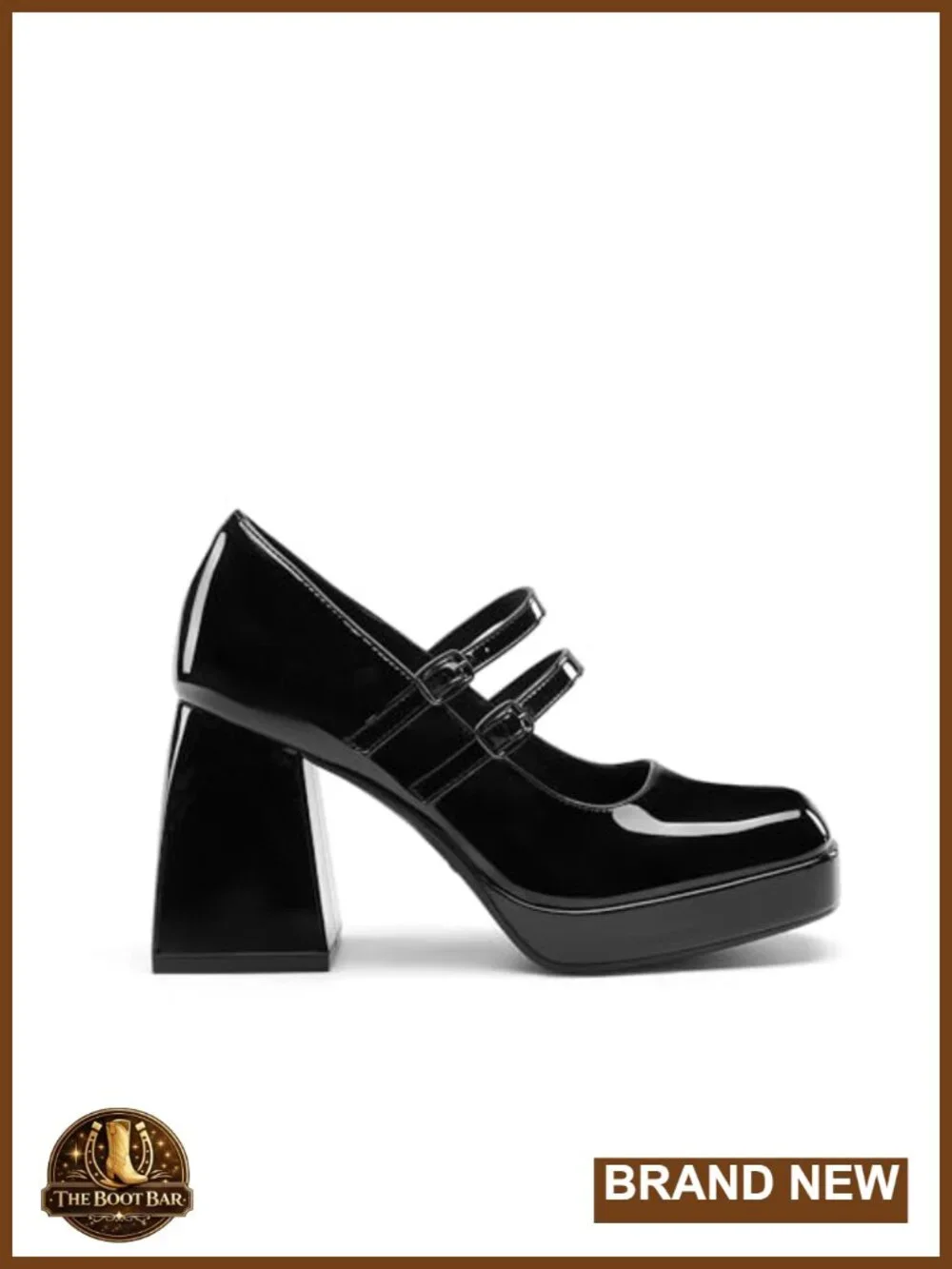 Platform Mary Jane Chunky Heels 3.74